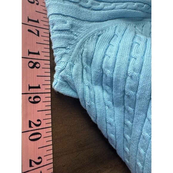 Vintage Chaps Women Medium Cable Knit Sweater 3/4 Sleeve Academia Preppy Coastal - Picture 2 of 6